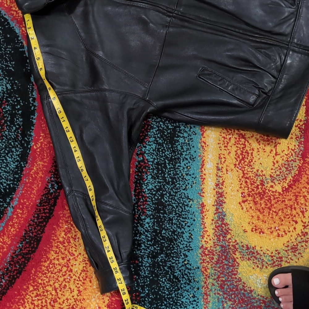 Vintage Nordstrom Black Leather Jacket - Picture 5 of 6